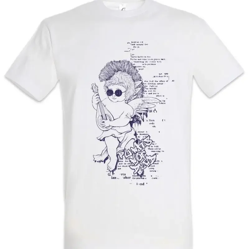 Punks Not Dead Angel Music DJ MC Punk Rock New Wave Musician Noise T Shirt