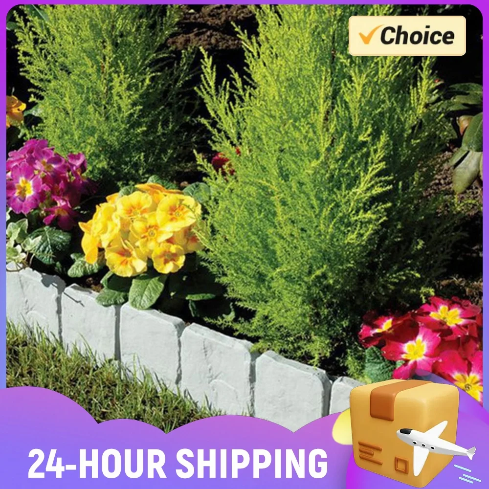 10pcs Garden Landscape Edging Borders 9.84x9.06Inch Plastic Fencing Lawn Border Easy Installation for Outdoor Patio Balcony Yard