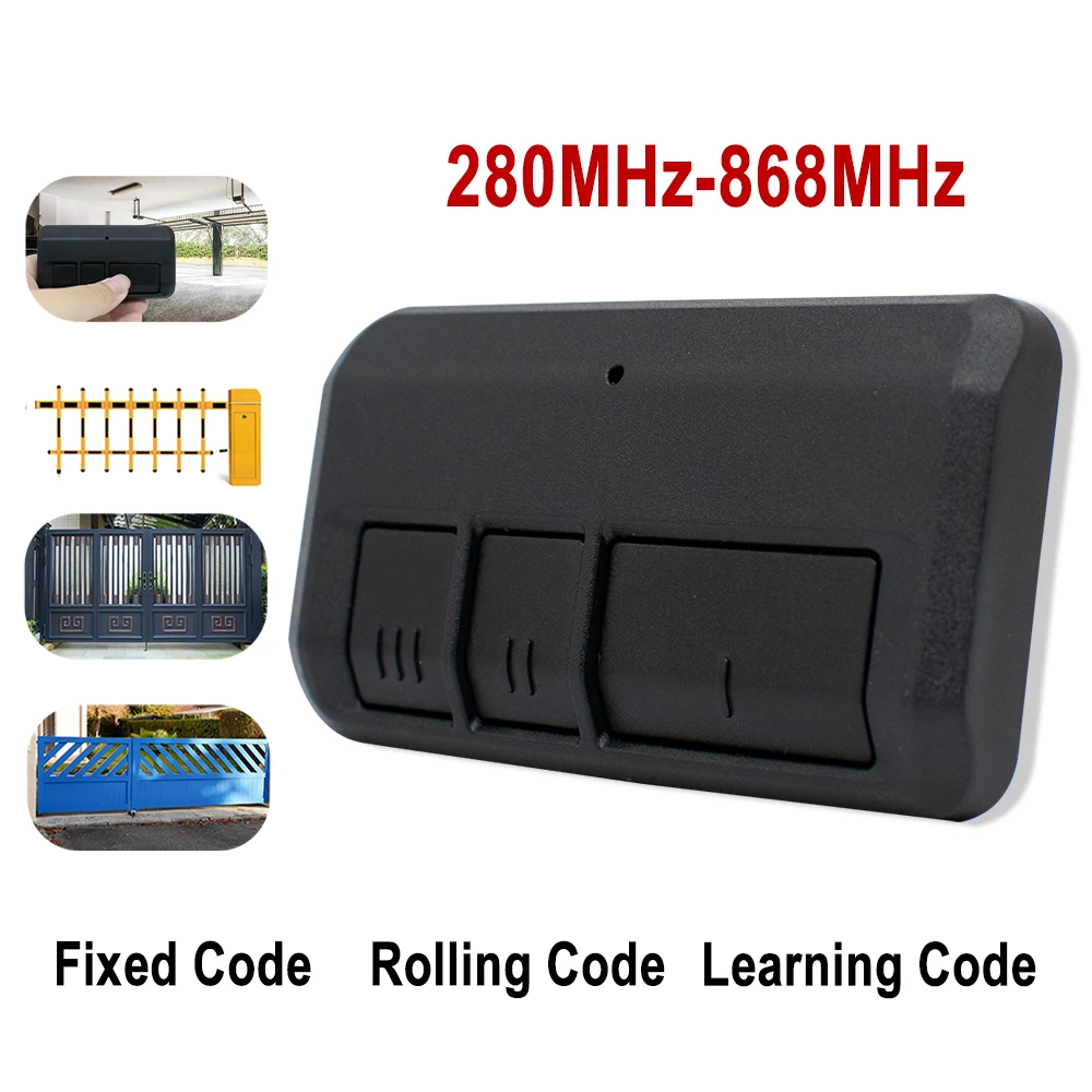 

Universal Garage Door Remote Control 3 In 1 Multifrequency 280MHz-868MHz Duplicator Auto Car Sun Visor Clip Garage Door Opener