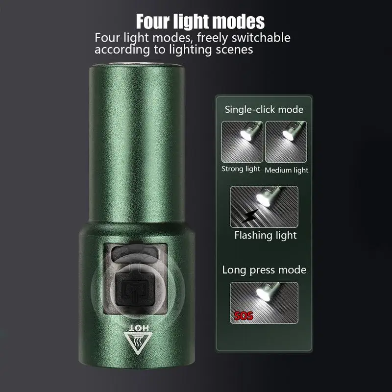 LED Flashlight Rechargeable Rechargeable Portable Flashlight Multi-functional Torch Magnetic Light For Night Running Stalls