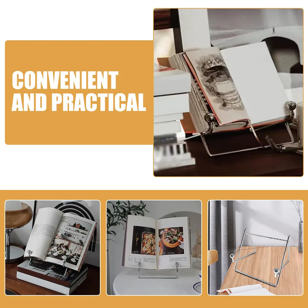 

Multi Functional Iron Display Rack Tablet Holder Book Plate Frame Holder for Reading Kitchen Decoration Reading Book Stand