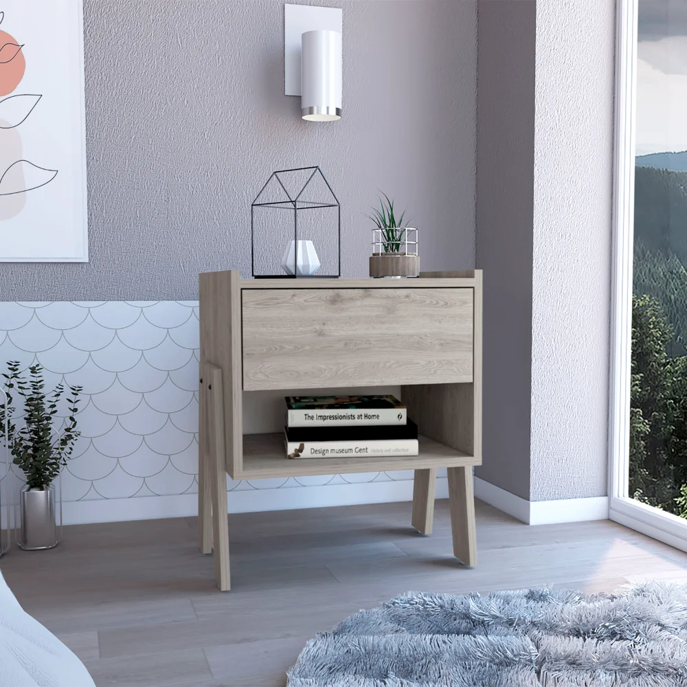 

Modern Nightstand with One Drawers Bedside Table Bedroom Furniture for Bedroom Living Room Lounge