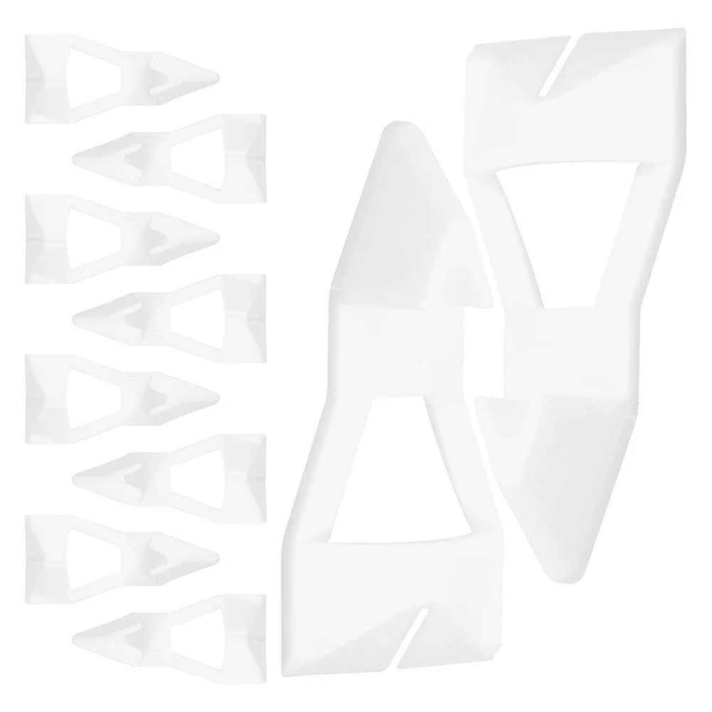 Pack of One Hundred Self Locking White Plastic Clips For Supporting Standard Sixteen Millimeter Shelving Units