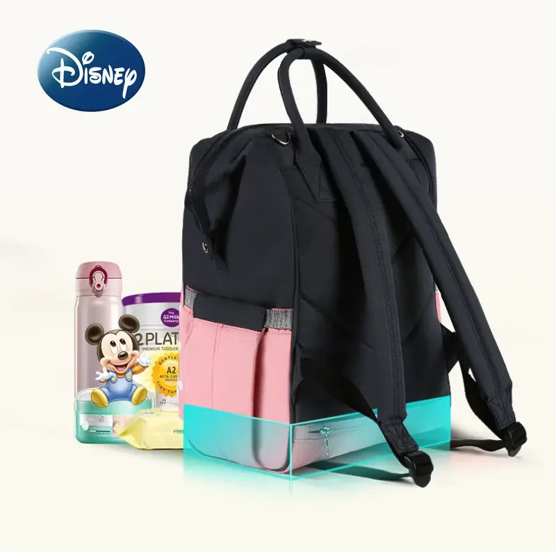 Disney Minnie Original Diaper Bag Backpack Luxury Brand 3D Diaper Bag Cartoon Fashion Baby Bag Large Capacity Multi Function