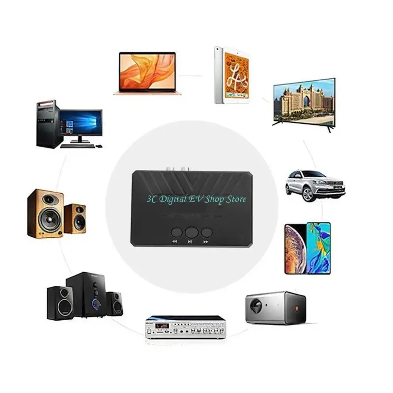 E74D محول مستقبل الموسيقى الخالي من اليدين 3.5 مم من النوع C اللاسلك