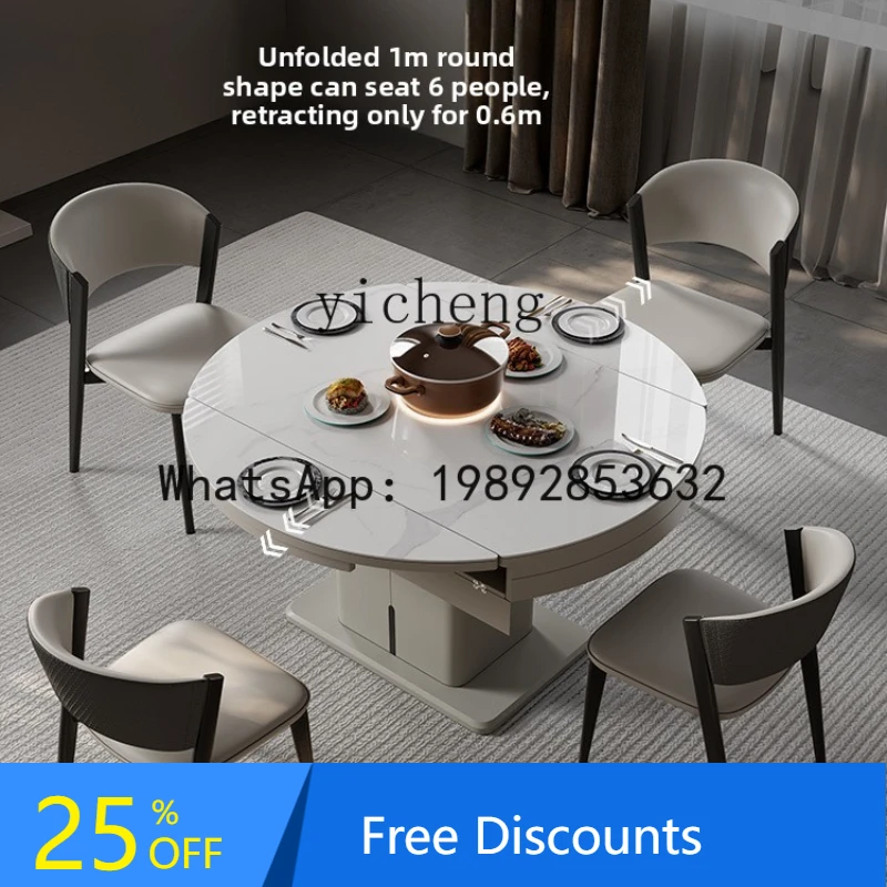 

small apartment lift coffee table dining table living room household slate telescopic folding square circle two-in-one