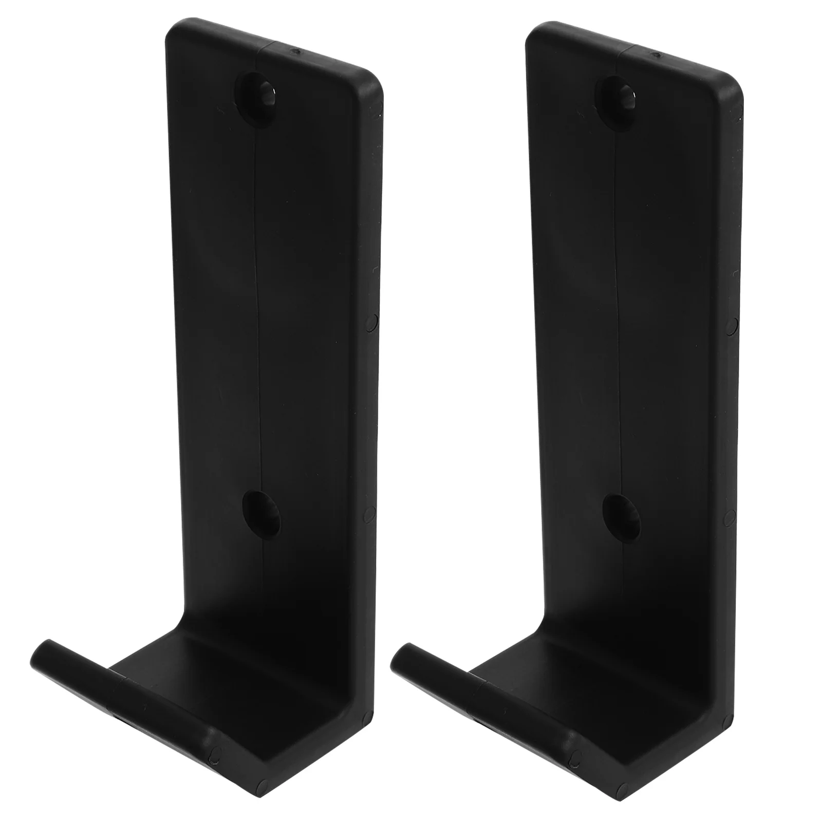 

1 Pair Black Plastic J Hooks Squat Rack Attachments Heavy Duty Power Rack Hangers For Resistance Bands Barbell Collars Durable