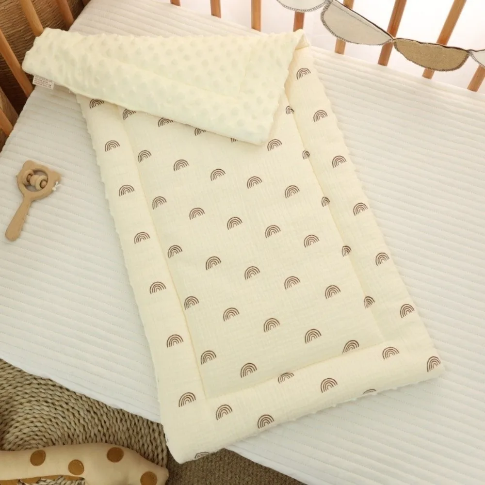 

Washable Cartoon Baby Stroller Cushion Rainbow Rabbit Trolley Mattress Cotton Flower Baby Seat Cushion Kids