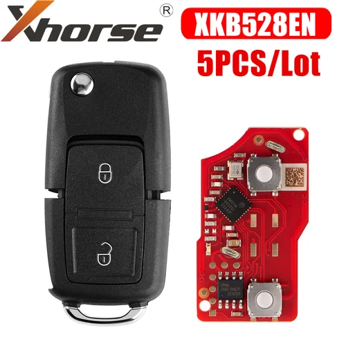 Xhorse XKB528EN cable remoto de segunda generación estilo B5 2 botones 5 unids/lote