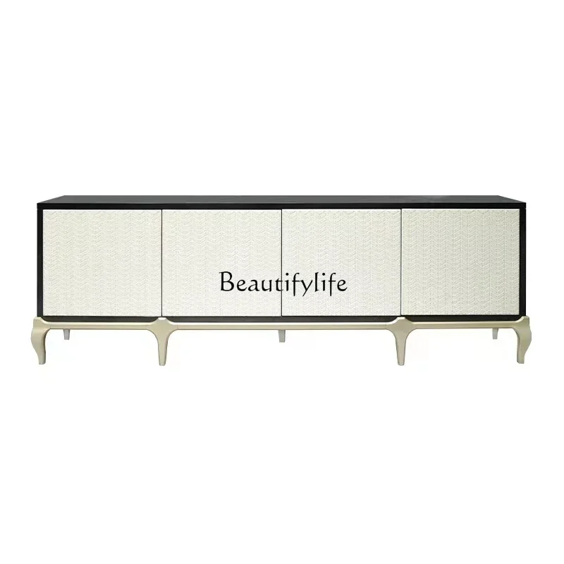 

ls 42LAmerican light luxury solid wood engraved TV cabinet modern simple audio-visual cabinet floor cabinet