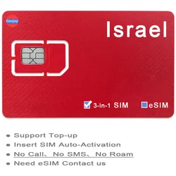 Tarjeta Sim de datos prepago de Israel, Plan de datos de Internet ilimitado, 5G/4G, móvil de Israel, red de teléfono electrónico, Plan de datos Sim de viaje