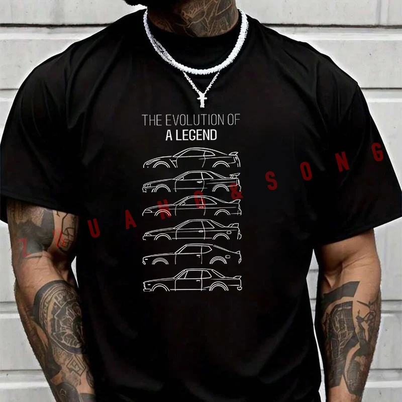 

Men's Women Summer T-shirt Car Silhouette GenerationsTee Loose Short Sleeved Casual Basic TShirt Round Unisex Tops
