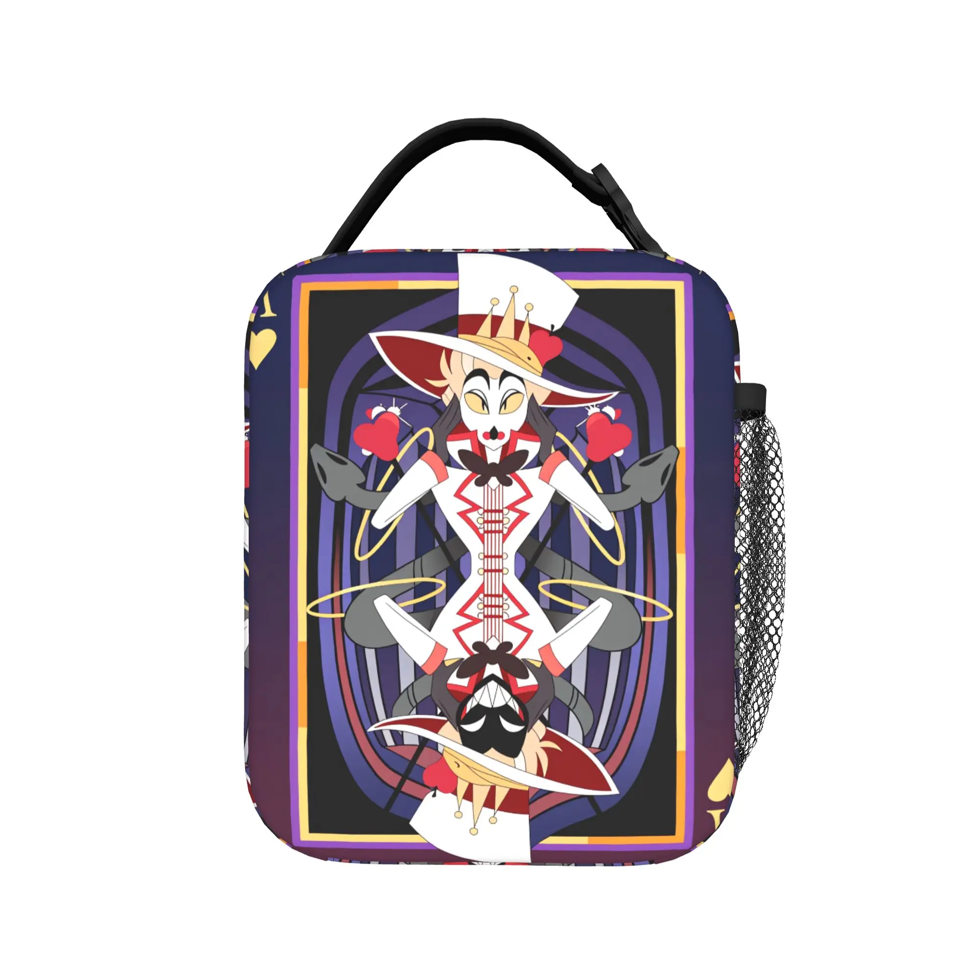 

Сумка для обеда Hazbin Hotels, забавная сумка для обеда для женщин, школьная портативная сумка-холодильник на молнии, водонепроницаемая термосумка с принтом, сумки-тоут