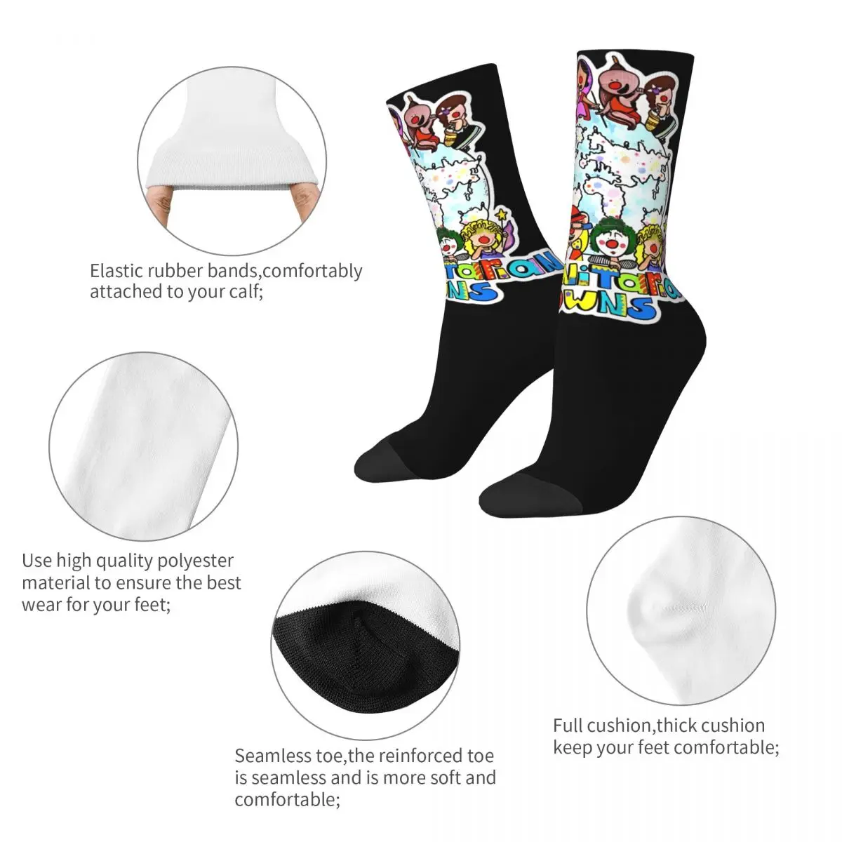 Casual Female Socks Unique Humanitarian Clowns Merchandise Comfortable Charity Circus High Quality Socks All Seasons