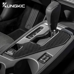 Car Gear Shift Panel Interior Real Soft Carbon Fiber Sticker for Subaru Crosstrek Impreza 2024 2025 USDM Base Version RHD LHD