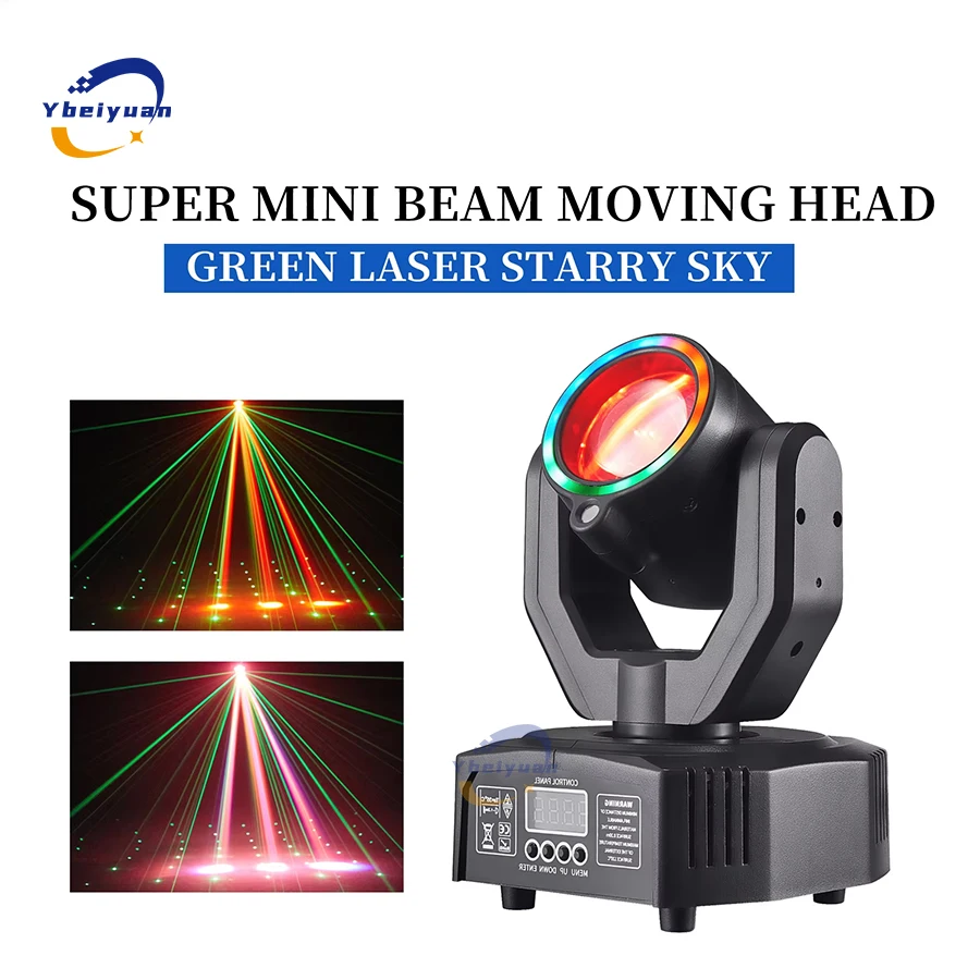 Mini 30W شعاع تتحرك رئيس ضوء LED 4 في 1 RGBW تأثير ضوء المرحلة DMX512 التحكم عن بعد التحكم الصوتي DJ ديسكو بار كشاف إضاءة للحفلات