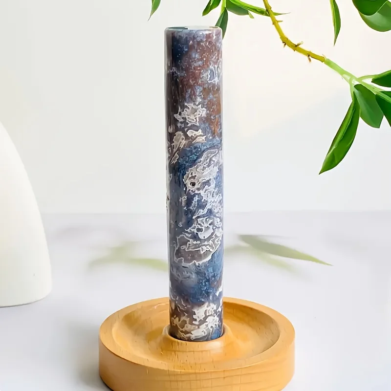 

1pc Crystal Moss Agate Stone Stick, Crystal Quartz Tower Massage Stick, Home Decoration, Holiday Gifts, Birthday Gifts