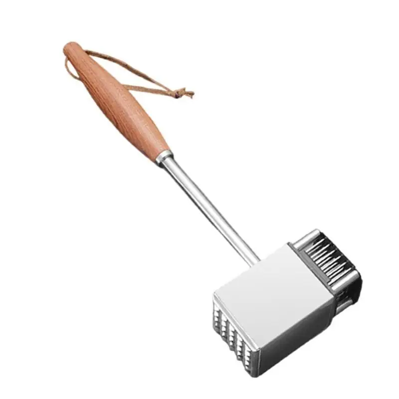 E8BD Loose Hammer Double Side Checkered Beef Tenderizer Steel Tool