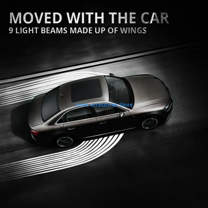 

W8KD 2 шт. приветственный светильник светодиодный проектор призрак тень-автомобильная дверная лампа крылья ангела