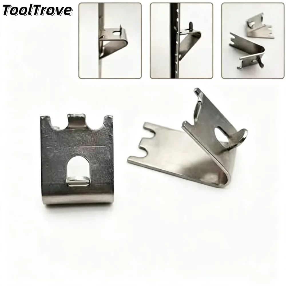 Commercial 4/6 Door Freezer Buckles, Stainless Steel Refrigerator Cabinet Shelf Anti‑Drop Hooks, Support Retainer Clips