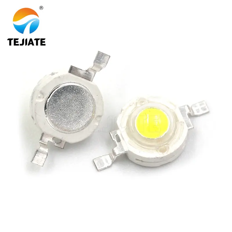 2PCS 1W3W5W small light-emitting diode LED lamp beads positive white warm lighting red yellow emerald green blue light