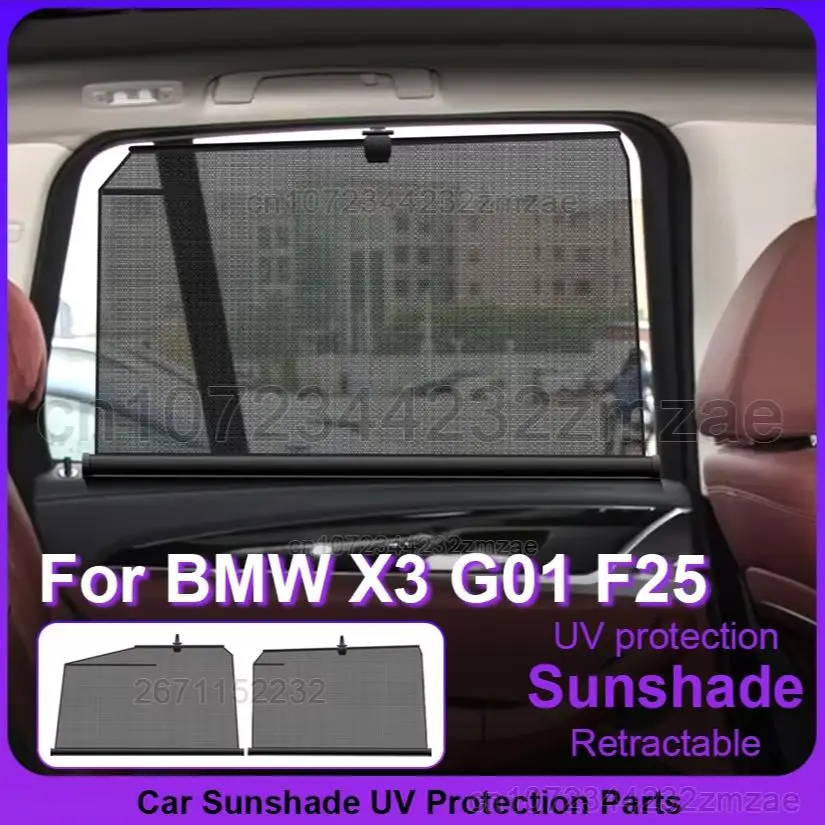 

Car sunshade For BMW X3 2018-2019-2024 G01 F25 ix3 Side window, sunscreen curtains, Customizable Car windows Sun visor supplies