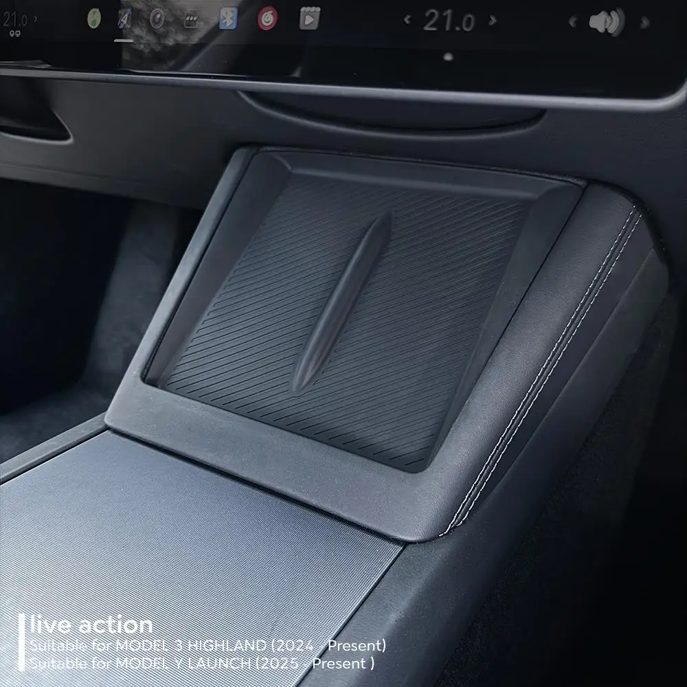 Per TESLA Nuovo Modello Y Launch Juniper 2025 Modello 3 2024 Highland Ricarica Wireless Pad In Silicone Della Copertura Della Protezione di Controllo Centrale