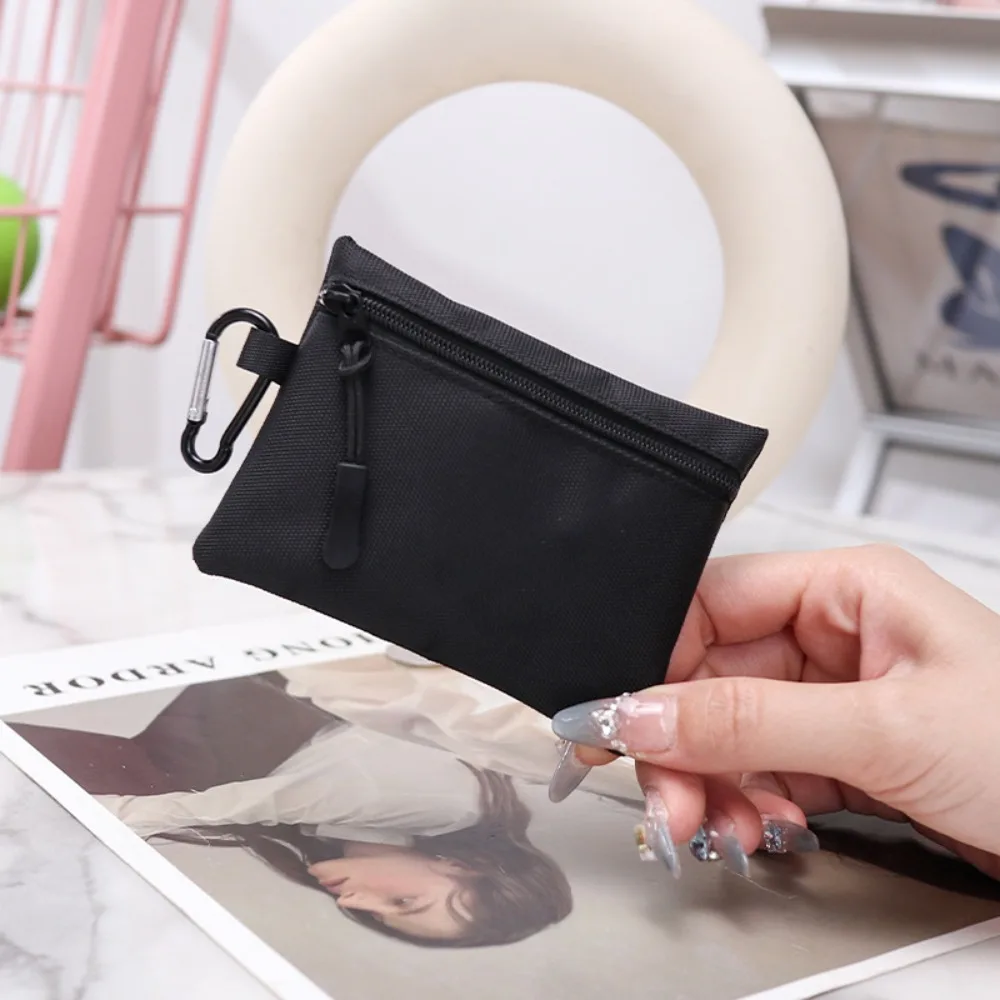 

Portable Korean Style Ox Cloth Coin Purse Zipper Solid Color Small Item Bag Card Bag Coin Purse Card Storage Bag Travel