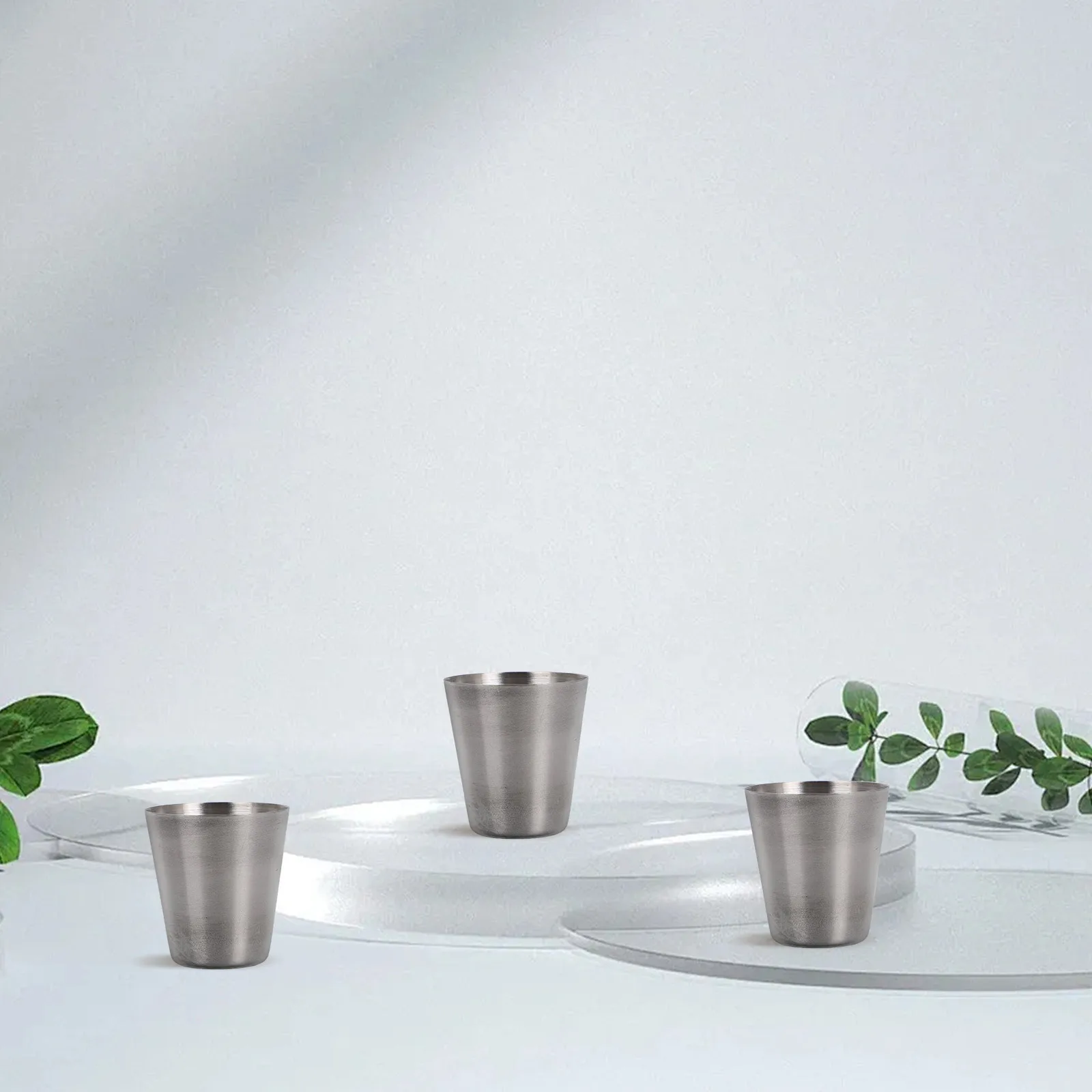 

10Pcs Stackable Stainless Steel Religious Cups Compact Holy Water Church Use Multi Function Delicate Cup