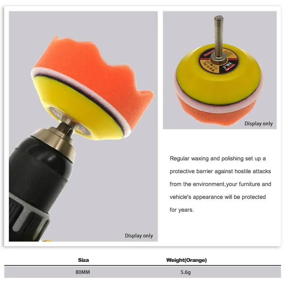 3 "นิ้ว80Mm Polisher ขัดทำความสะอาดแผ่นสำหรับเจาะฟองน้ำบัฟเฟอร์ Waxing Buffing แผ่นขัดกระดาษทราย Buffing แผ่น