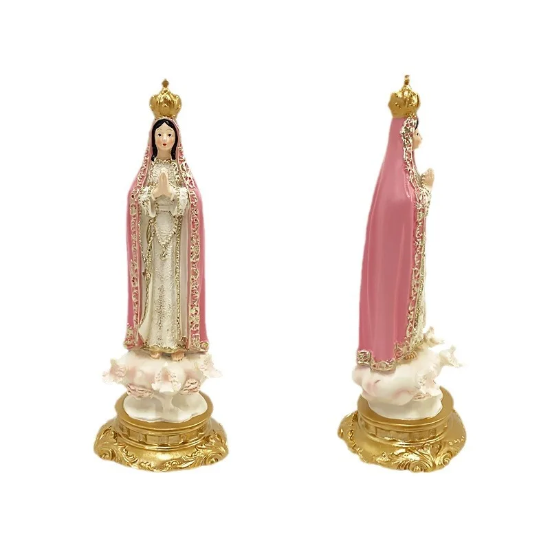 Catholic Statue Our Lady Of Fatima Statue Virgin Mary Figure Religious Gifts Altar Decoration Figurine ornaments hand-painted