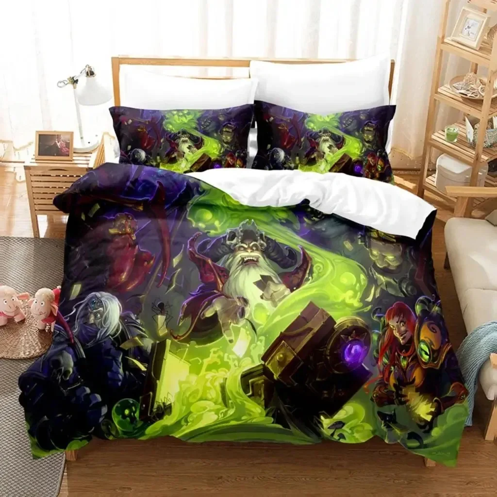 3D Print Game World Warcraft Comfortable Duvet Quilt Cover Pillowcase Bedding Set Children Bedroom Decoration Home Textile