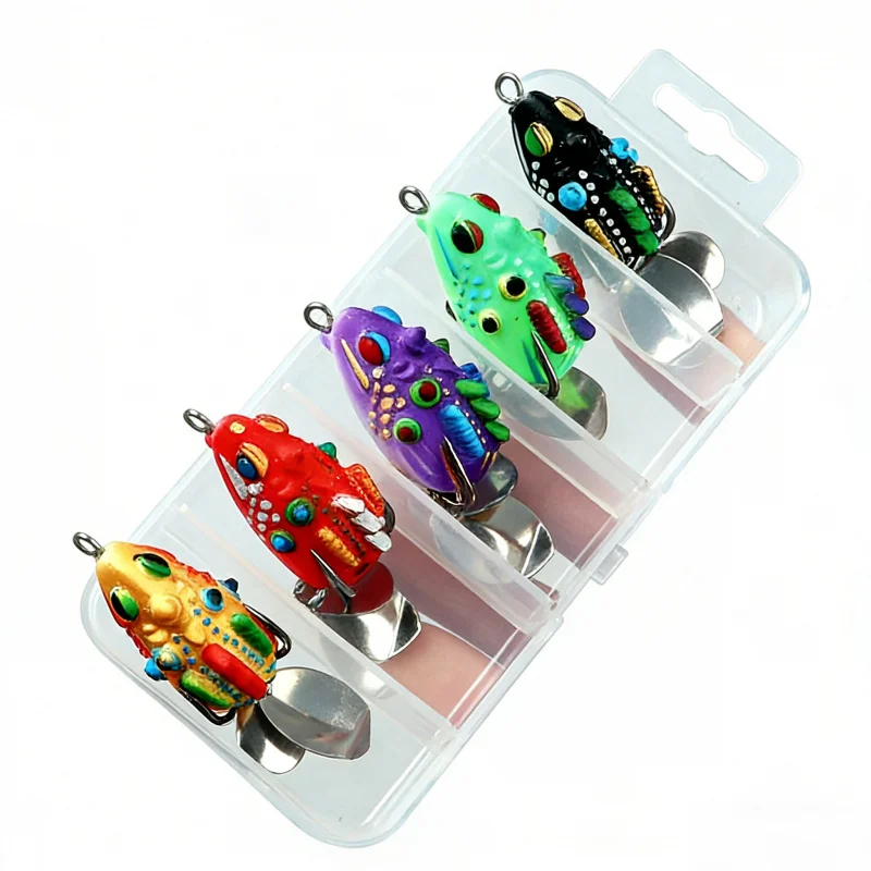 

Набор приманок3.5CM5.4G5Цветной усиленный крючок с двойными блестками Бионическая приманка для морской рыбалки и пресноводной универсальной приманки