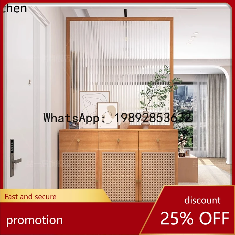 

YFY entrance entrance rattan shoe cabinet locker integrated household living room screen partition cabinet