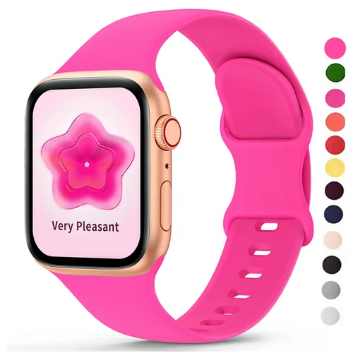 Correa de silicona para Apple Watch, pulsera de 40mm, 44mm, 49mm, 45mm, 41mm, 38mm, 42mm, 44mm, iWatch series 9, 8, 7, 6, 3 SE ultra 2