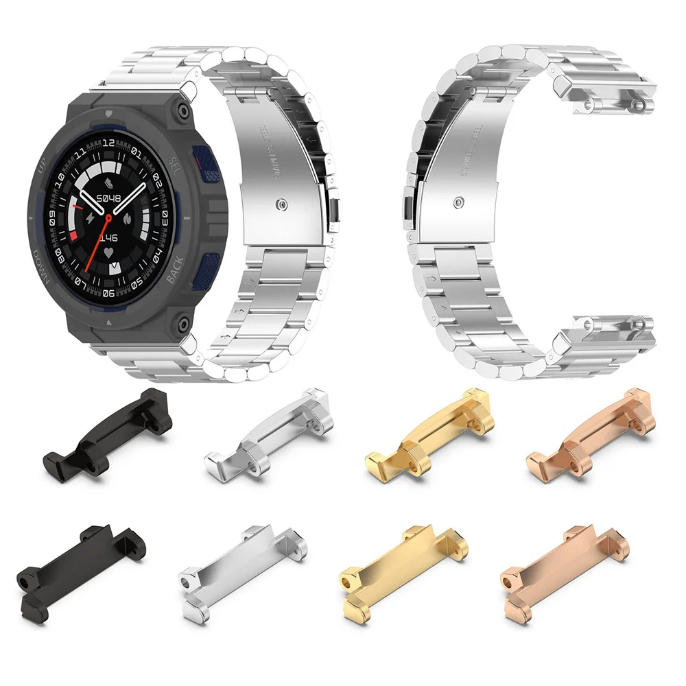 2pcs Metal Connector Watch Strap Connecting Piece Band Adapter for Amazfit Active Edge (A2212) Accessories