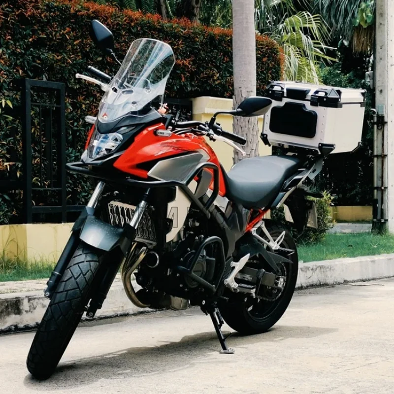 Sale Factory Hot Selling L Silver F-MOTO Waterproof Trunk Aluminum Top Box Motorcycle