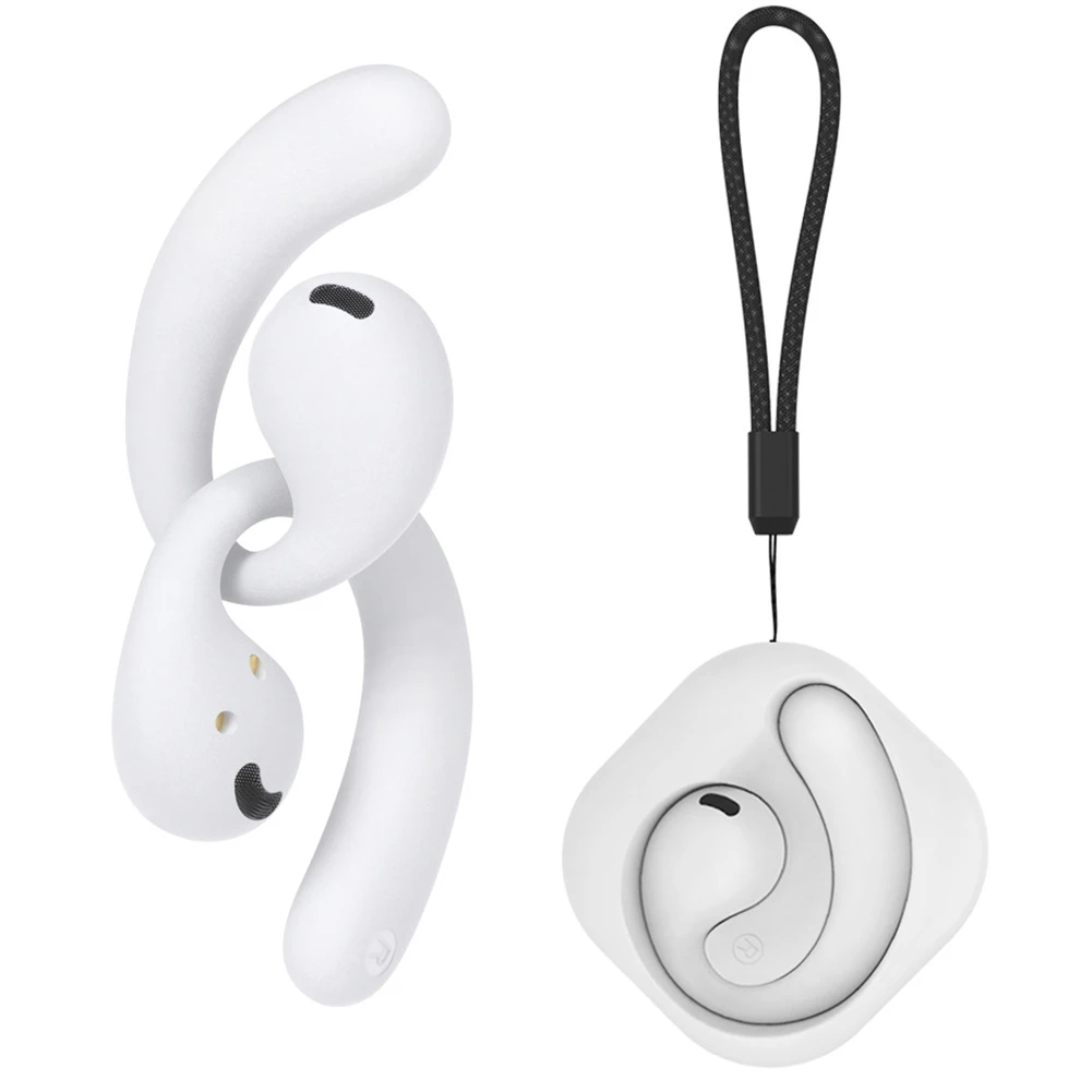 Wireless Noise Cancelling Earbuds Bluetooth 5.4 Bass Stereo Earbud IPX4 Water Sweat Proof Headphones White