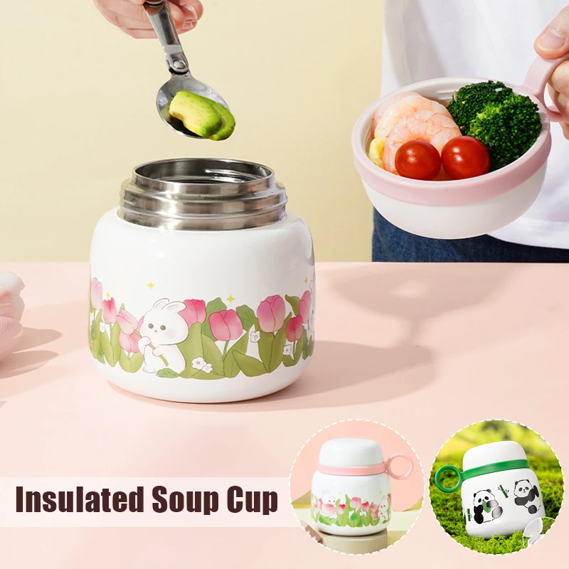 

Stainless Steel Soup Cup Thermal Lunch Box Insulated Lunch Food Container New High Appearance Large Capacity Portable