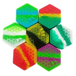 26ml Hexagon Honeycomb Bee Wax Containers Silicone Case Box Storage Jars for Dry Herb Dab Oils Tools Makeup Cream Holder ni31