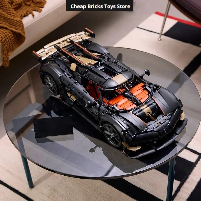 Image of 2026 Familien-Dekorationsgeschenke Moc Technische Fahrzeuge Kompatibel mit 4104 Teilen Bausteine V8 Rennwagen Supercar Hypercar Modell Weihnachtsgeschenk