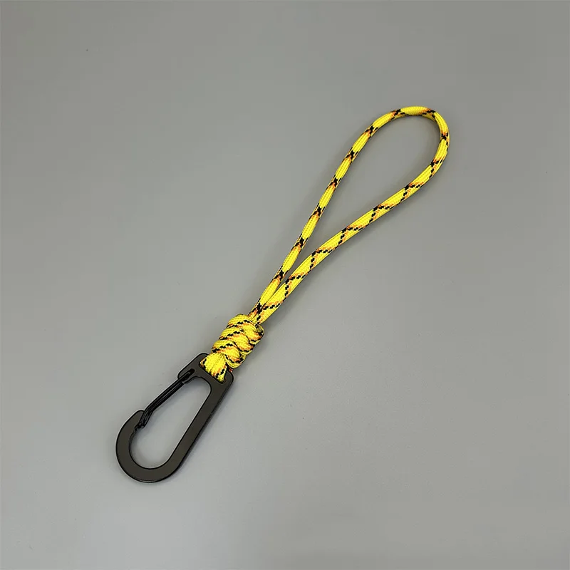 Geflochtenes Paracord-Schlüsselband für Outdoor-Camping-Rucksack mit Schnellverschluss-Karabinerhaken, Anti-Verlust-Handgelenkschlaufe, Wander-EDC-Werkzeug – Detail 11