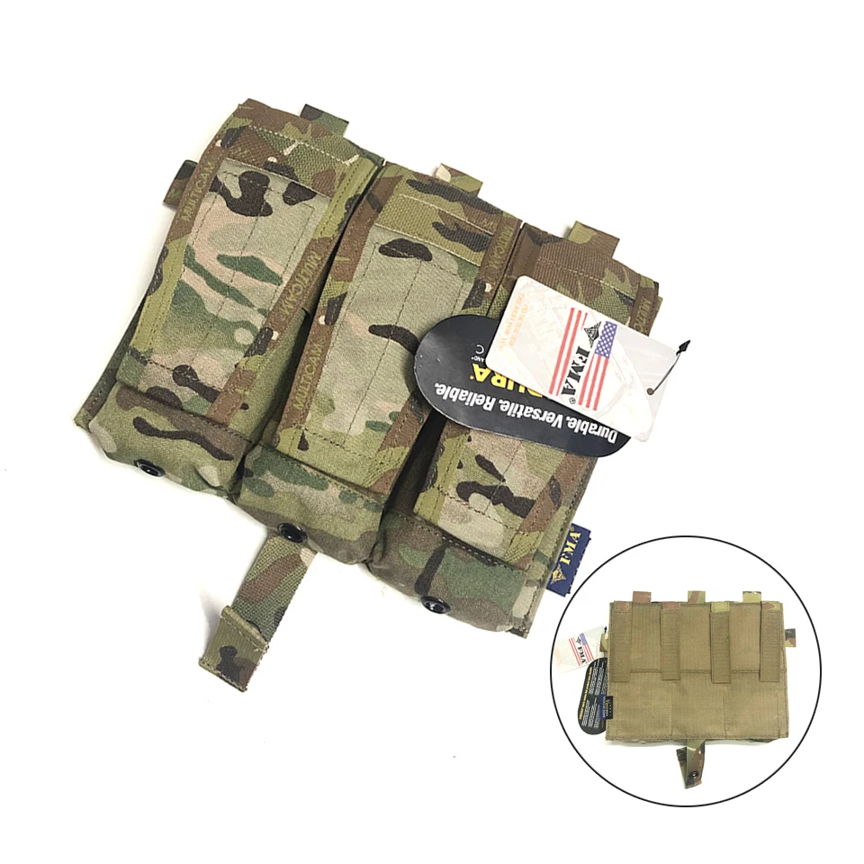 

FMA New Tactical M4 Magazine Pouch Multicam Airsoft Wargame Mag Pouch for Tactical Vest AVS JPC Vest Molle Front Panel