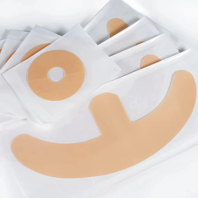 Reusable Silicon Gel Invisible Stickers Circular Arc Chest Invisible Concealer Scar Repair Patch Tattoo Flaw Conceal Tape
