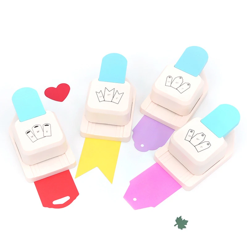 لون عشوائي شنق علامة المرجعية لكمة DIY النقش اللكمات سكرابوكينغ آلة قطع الورق ثقب لكمة مستدير القاطع #5