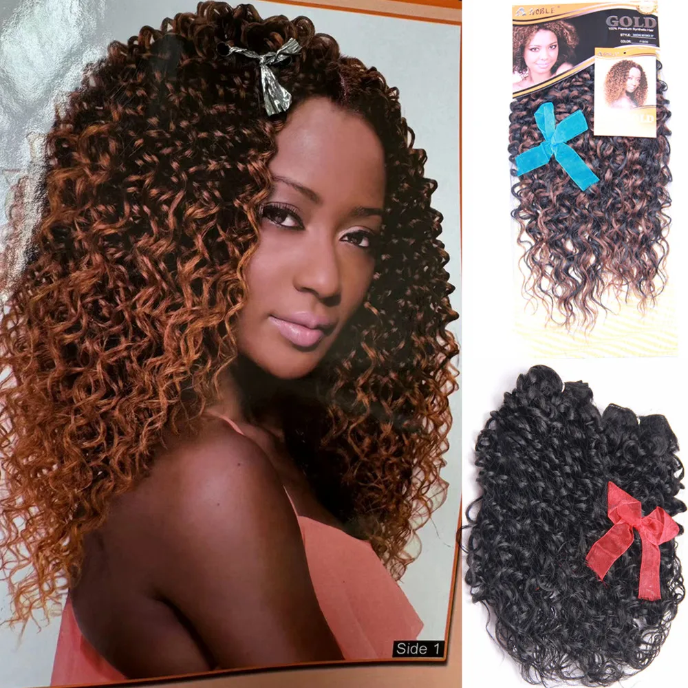 

2 шт./лот синтетические кудрявые вьющиеся пучки волос короткие вьющиеся волосы Джерри плетение наращивание волос органический ледяной шелк высокое качество плетения