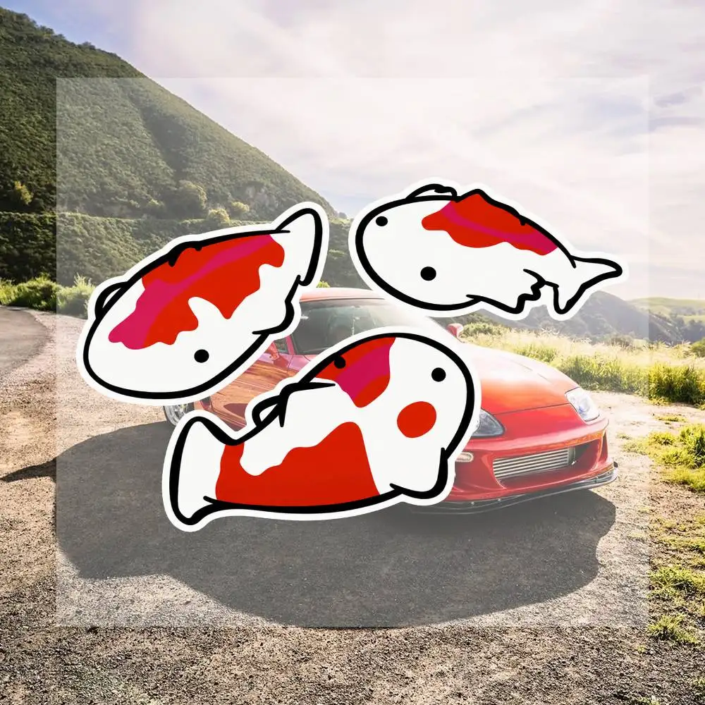 Japanese Kois- Carp Fis-sh  Cool Sticker Collection Graffiti Style Waterproof Decal Pack For Motorcycle Helmet DIY Decoration