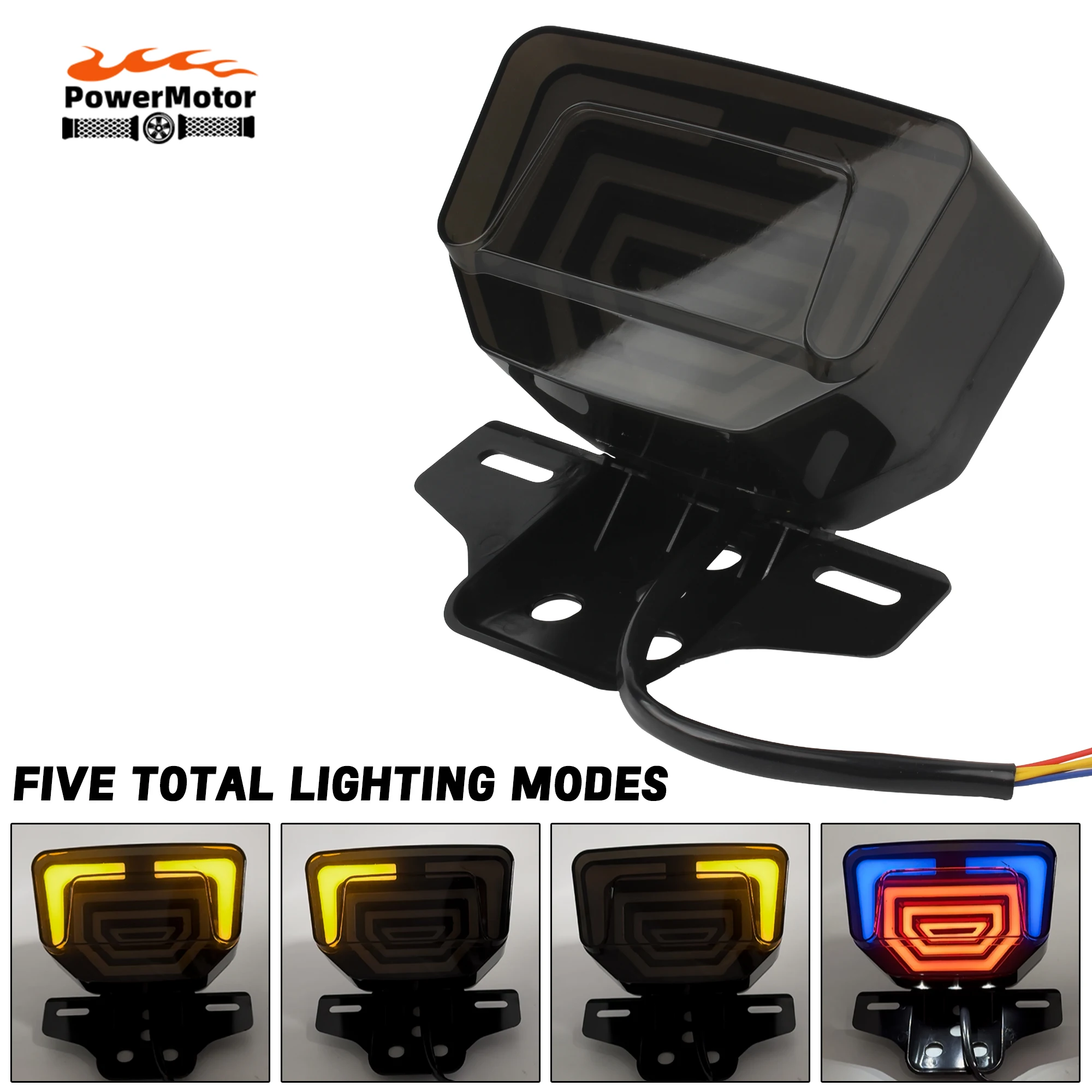 Motorcycle Motocross Tail Brake Lights Turn Signal Flashing Light 12V For TMX125/155 CG125 Scooter Dirt Bike Accessories