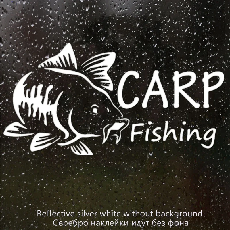 Car Sticker Funny Carp Fishing Waterproof Car Decal Vinyl Stickers on Car Truck Bumper Rear Window,20cm*10cm