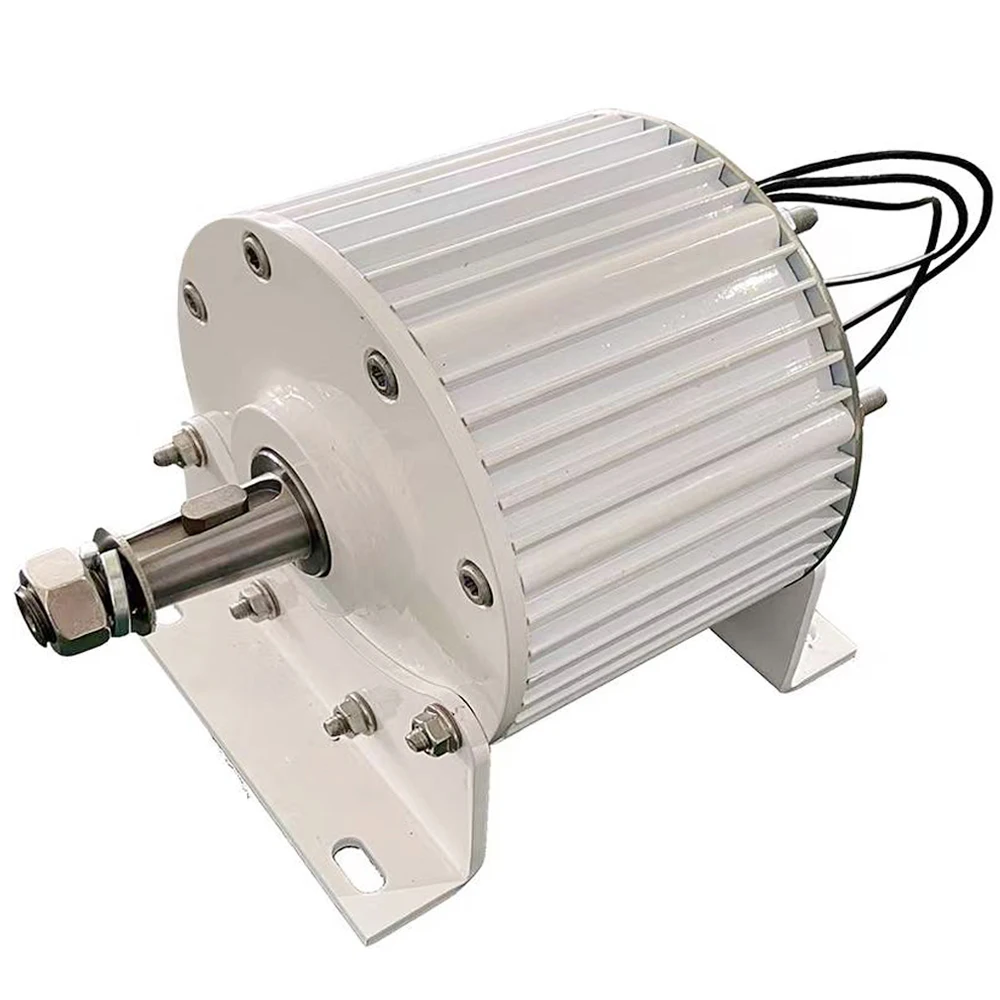 Imagem -02 - Gerador Elétrico do Eixo Horizontal Motor de Turbina com Base 10kw 24v 48v 96v 120v 220v Low Rpm Ímã Permanente 10000w